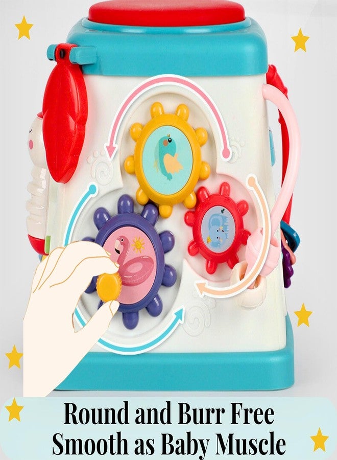 PLUSPOINT 5 in 1 Multia ctivity Drumbox Toy for Kids Musical Toys with Gears Comes up with Animal Voices, Rythm, Music and Lights for Age 3+ Years Birthday Gifts for Babies and Toddlers - Image 5